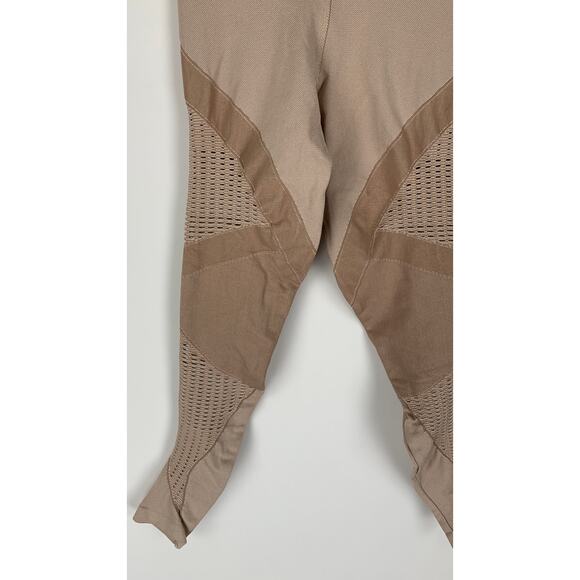 NUX Breathe Mesh Legging Womens Medium Peachy Sand New Workout Athletic - Picture 4 of 10